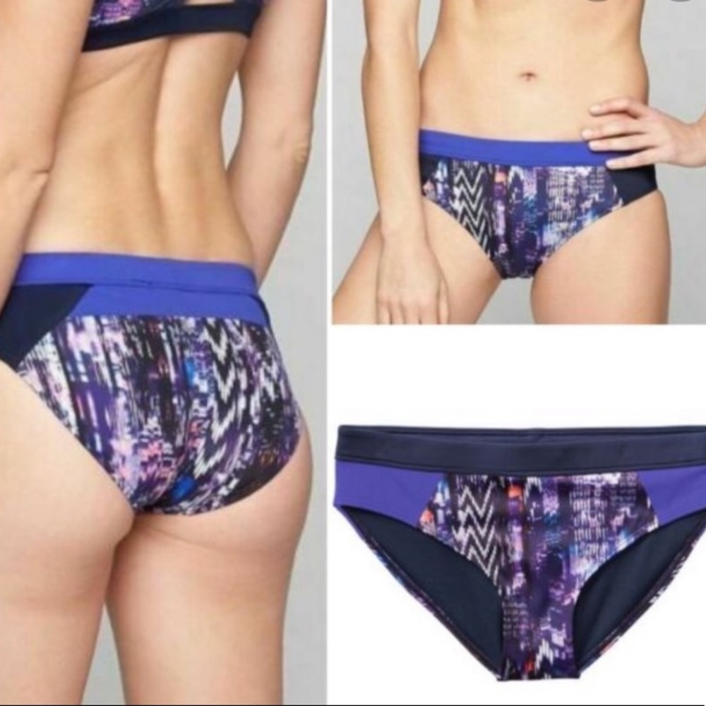 Athleta Tribal Boho Colorblock Bikini Bottom